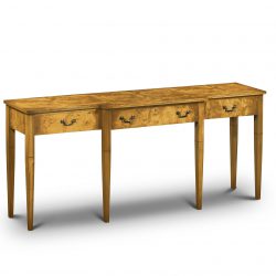AMC104 BREAKFRONT SERVING TABLE: Burr Poplar. W152cm/60in D51cm/20in H76cm/30in
