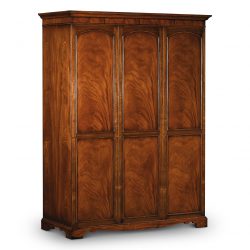 AMC151 3-DOOR WARDROBE: Mahogany. W137cm/54in D66cm/26in H195cm/77in