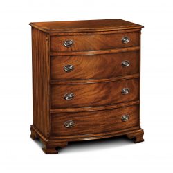AMC160 LARGE BOW CHEST: Mahogany. W91cm/36in D56cm/21in H107cm/42in