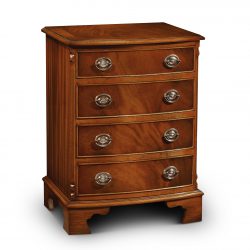AMC162 21in 4 DRAWER CHEST: Mahogany. W53cm/21in D43cm/17in H76cm/30in