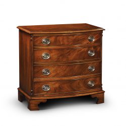 AMC164 30in 4 DRAWER BOW CHEST: Mahogany. W76cm/30in D43cm/17in H76cm/30in