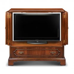 AMC192 TELEVISION CABINET: Mahogany. W100cm/39in D41cm/16in H96cm/38in