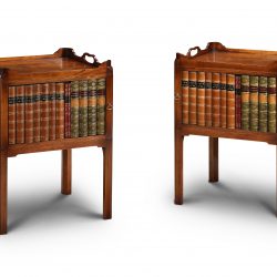 AMC226 FAUX BOOK CUPCOARDS: Mahogany. W55cm/22in D51cm/20in H79cm/31in