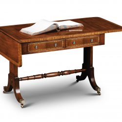 AMC233 SOFA TABLE: Mahogany with Satin crossbanding. Extending to 152cm. W102cm/40in (ext. to 152cm) D61cm/24in H76cm/30in