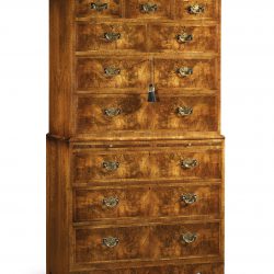 AMC253 CHEST ON CHEST: Burr Walnut. W104cm/41in D55cm/22in H188cm/74in