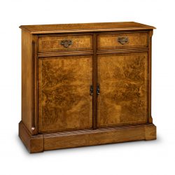 AMC275 TELEVISION CABINET: Burr Walnut. W102cm/40in D44cm/17in H92cm/36in