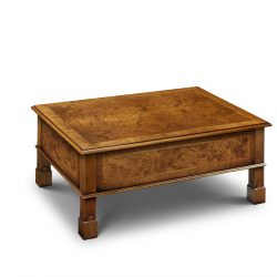 AMC282 RISE & FALL SUPPER TABLE: Burr Walnut. W102cm/40in D71cm/28in H41cm/17in