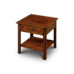 AMC36 GEORGIAN END TABLE: Mahogany with Satin inlay. W51cm/20in D51cm/20in H51cm/20in
