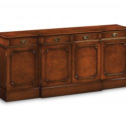 AMC48 BREAKFRONT SIDEBOARD: Mahogany with Satin inlay to top. W200cm/78in D43cm/17in H92cm/36in