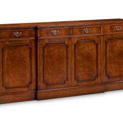 AMC49 BREAKFRONT SIDEBOARD: Mahogany with Satin inlay to top. W200cm/78in D43cm/17in H89cm/35in