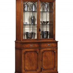 AMC93 2 DOOR BOOKCASE: Mahogany. W99cm/39in D38cm/15in H196cm/77in