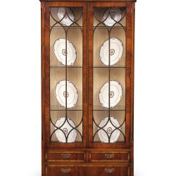 AMC97 DISPLAY CABINET: Mahogany with Satin inlay. W91cm/36in D43cm/17in H183cm/72in