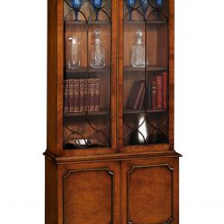 AMC98 2 DOOR BOOKCASE: Mahogany. W102cm/40in D41cm/16in H213cm/84in