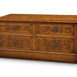 W114 VIDEO BASE: Burr Walnut. W107cm/36in D48cm/19in H51cm/20in