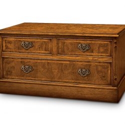 W115 VIDEO BASE: Burr Walnut. W91cm/36in D48cm/19in H51cm/20in