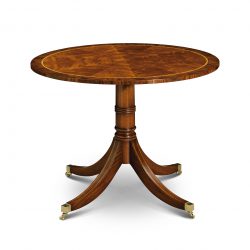 W139 BREAKFAST TABLE: Mahogany with Satin inlay. W100cm/39in D100cm/39in H76cm/30in