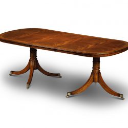 W154 7ft x 3ft 3in DINING TABLE WITH LEAF: Mahogany. Includes 18in centre leaf. W167cm/66in ext to 213cm/84in D99cm/39in H76cm/30in