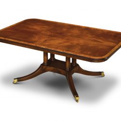 W184 COFFEE TABLE ON CLUSTER BASE: Mahogany with Yew crossbanding. W130cm/51in D76cm/30in H48cm/19in