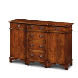 W194 BREAKFRONT CREDENZA: Mahogany with Satin inlay. W128cm/50in D43cm/17in H86cm/34in