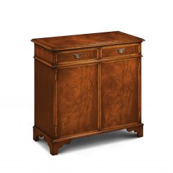W197 2 DOOR SIDEBOARD: Mahogany with Satin inlay. W91cm/36in D38cm/15in H89cm/35in