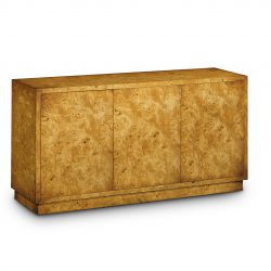 W265 CREDENZA 3 DOOR: Burr Poplar. W152cm/60in D43cm/17in H79cm/31in